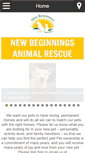 Mobile Screenshot of newbeginningsanimalrescue.net